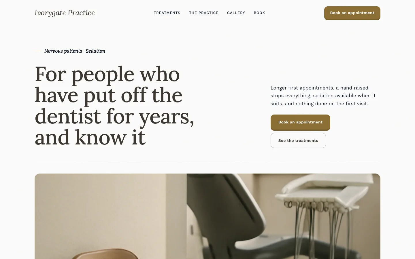 The Ivorygate Practice website: For people who have put off the dentist for years, and know it