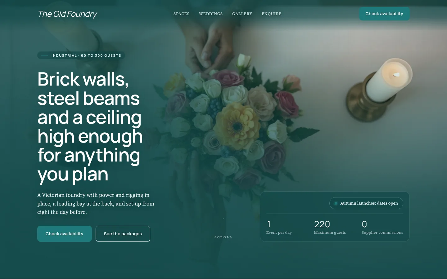 The The Old Foundry website, as a visitor sees it