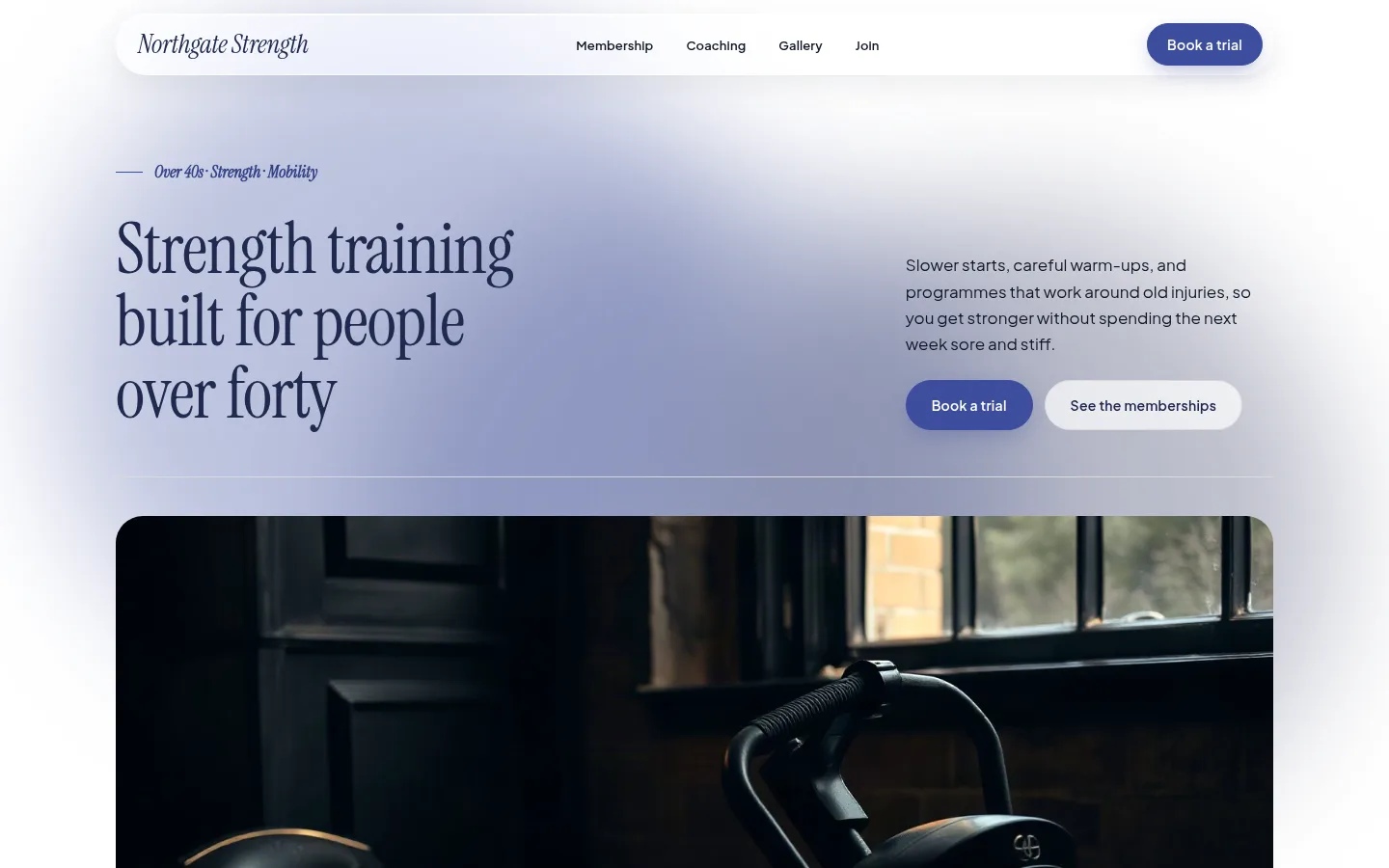 The Northgate Strength website, as a visitor sees it
