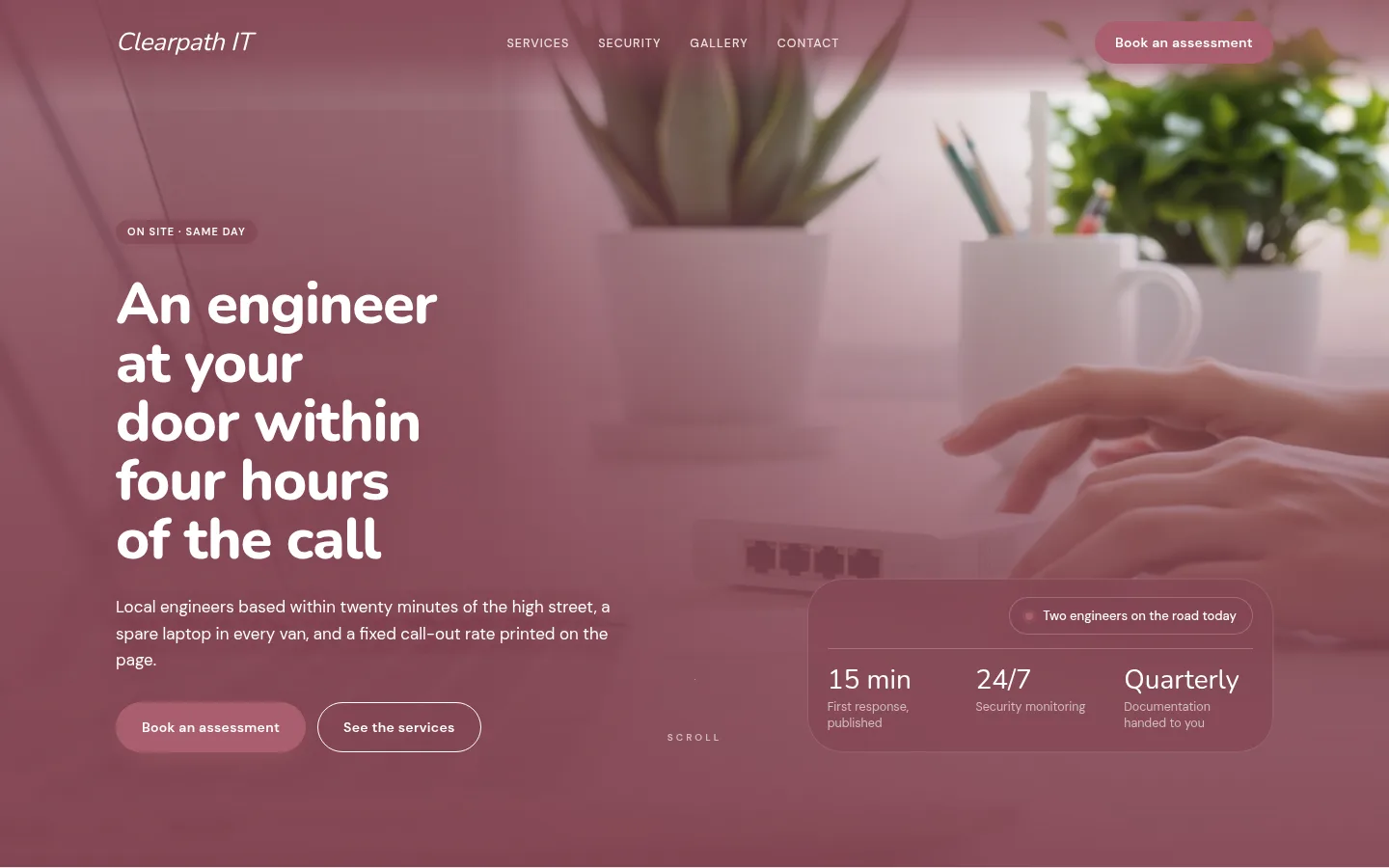 The Clearpath IT website, as a visitor sees it