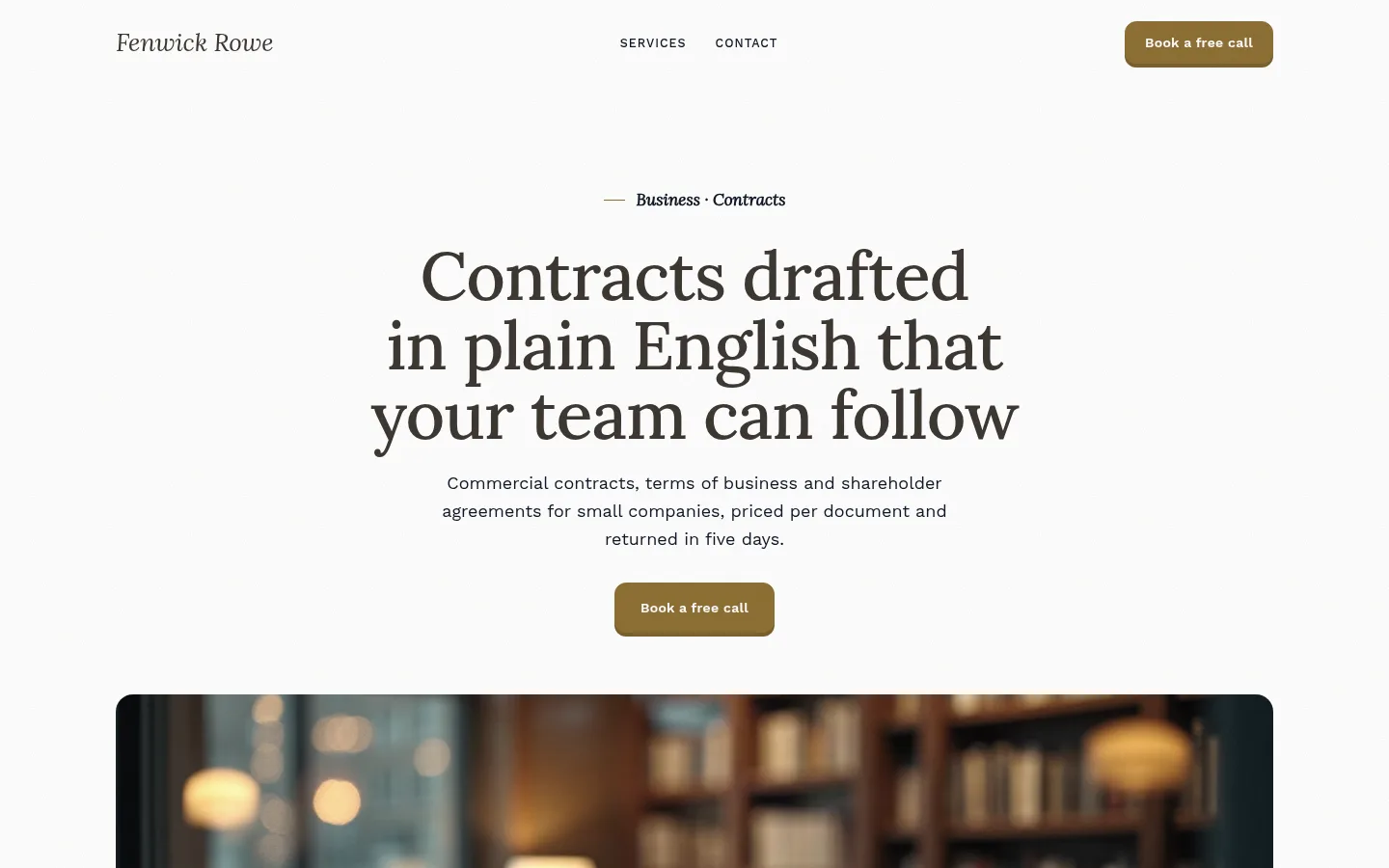 The Fenwick Rowe website, as a visitor sees it