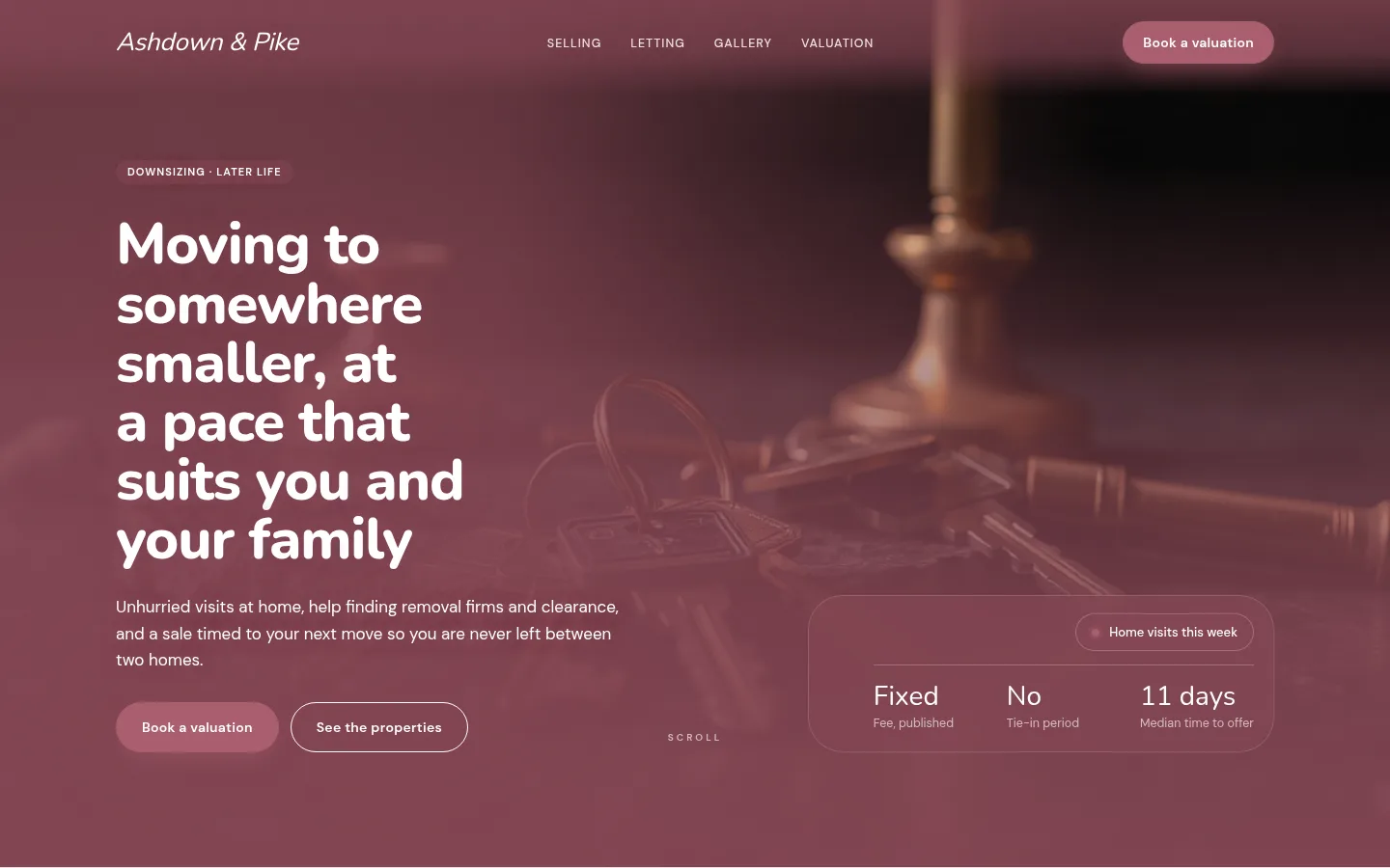 The Ashdown & Pike website, as a visitor sees it